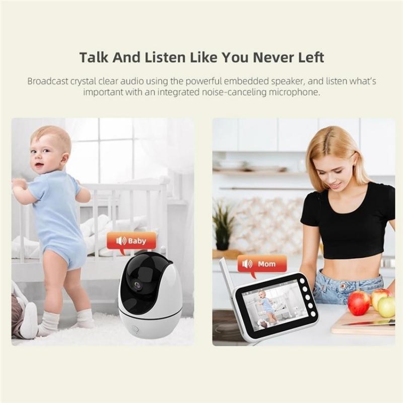 4.5 Video Baby Monitor With Two-Way Voice Temperature Display And Music Player-1915196514691584001