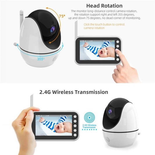 4.5 Video Baby Monitor With Two-Way Voice Temperature Display And Music Player-1915196514691584002