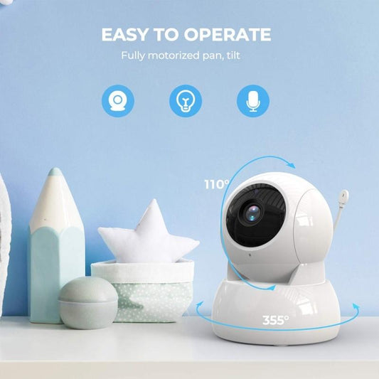 5-Inch Wireless Baby Monitor With Infrared Night Vision And Two-Way Intercom-1915196526024593410