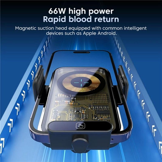 High Power Car Wireless Charger With Phone Bracket - Transparent 66W-1915196964627156994