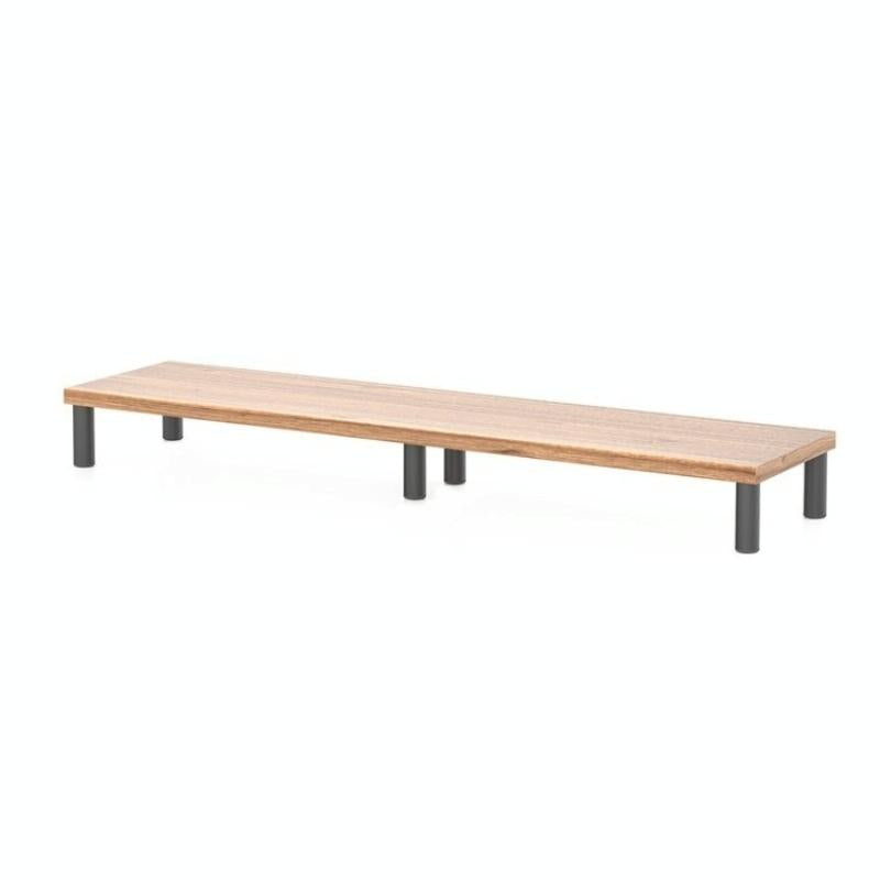 Aluminum Alloy Desktop Monitor Stand With Wooden Plate Riser-1915198420461686784