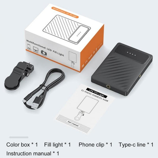 Portable Clip-On Fill Light For Mobile Devices - Three Light Modes-1915197582813040642