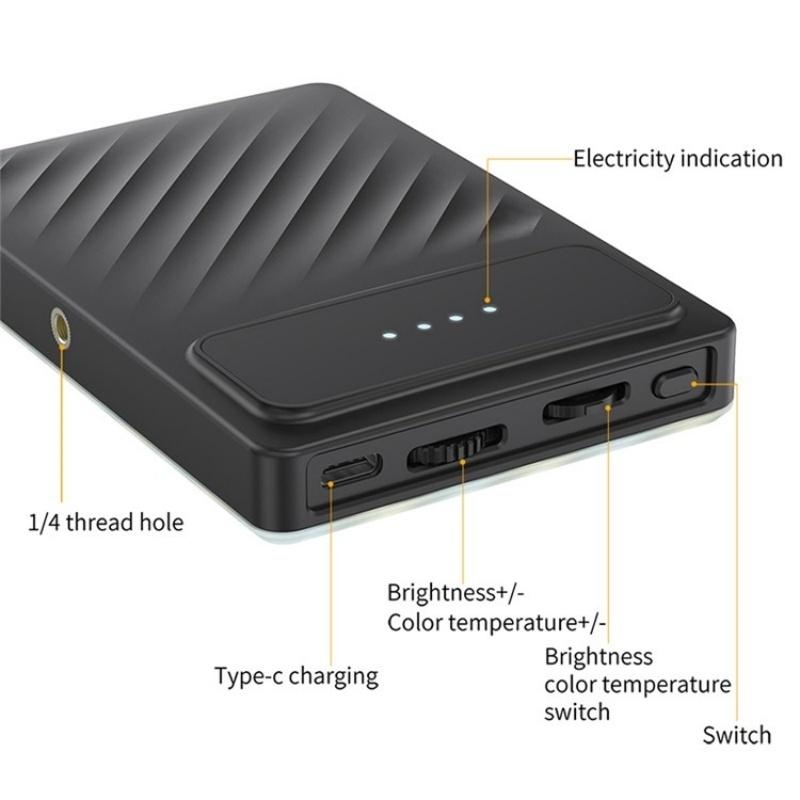 Portable Clip-On Fill Light For Mobile Devices - Three Light Modes-1915197582813040643
