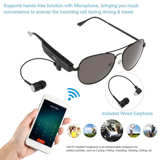 Wireless Bluetooth Sunglasses With Music Earphones And Mic-1915197402042732546
