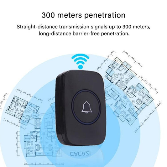 Wireless Waterproof Doorbell - 300M Range No Battery Long-Lasting Led Light-1915198224268922882
