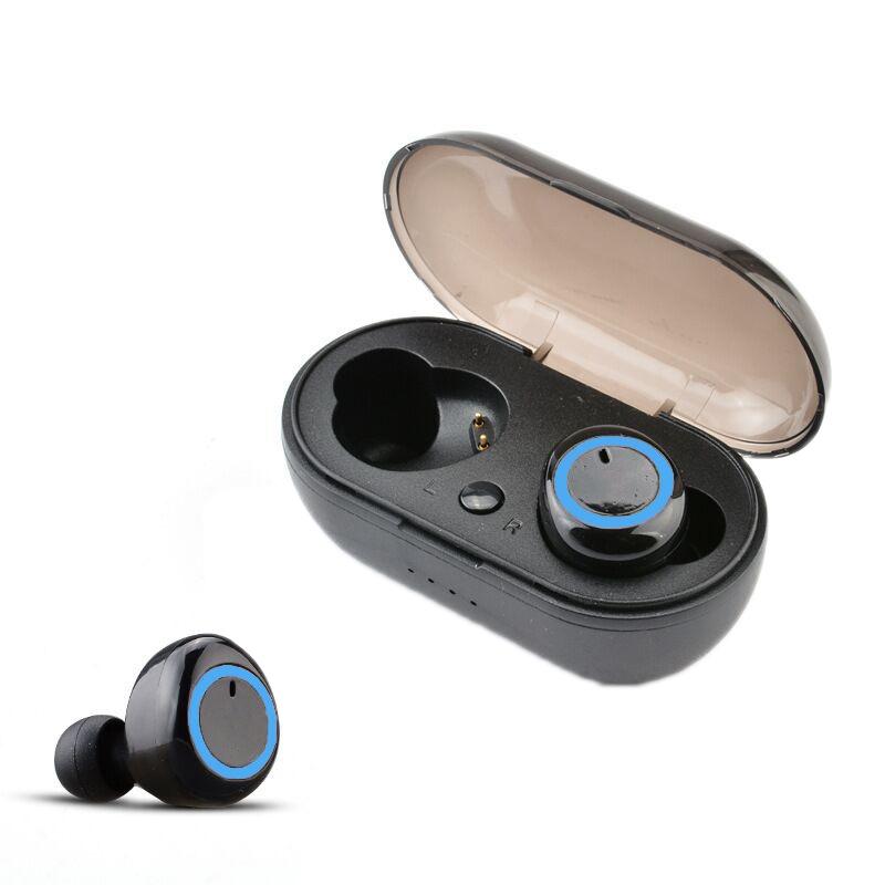 Wireless Tws Bluetooth Headphones With Touch Control - Black / Blue-1915196515467530240