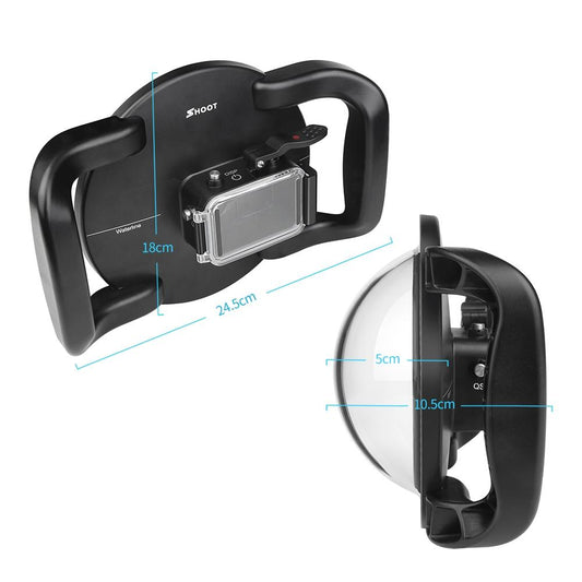 Underwater Dome Port For Dji Action Camera With Handle Trigger-1915197546792357890