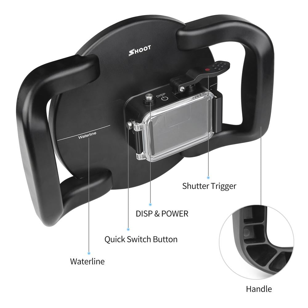 Underwater Dome Port For Dji Action Camera With Handle Trigger-1915197546792357891