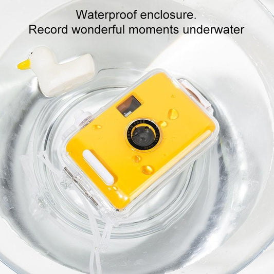 Retro Waterproof Camera With Disposable Film - Cute White Shell-1915196956624424962