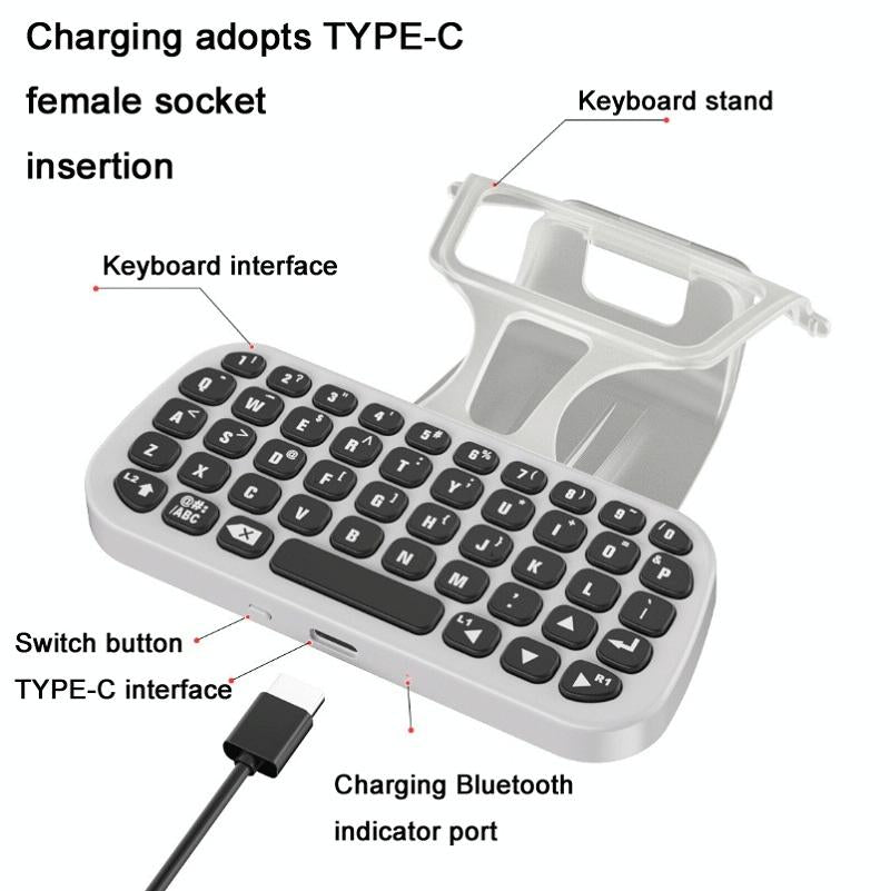 Wireless Bluetooth Gamepad With Headphone Jack For Ps5 - White-1915196818136895491