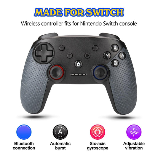 Switch Pro Wireless Gamepad With Dual Motors And Turbo-1915196896759123970