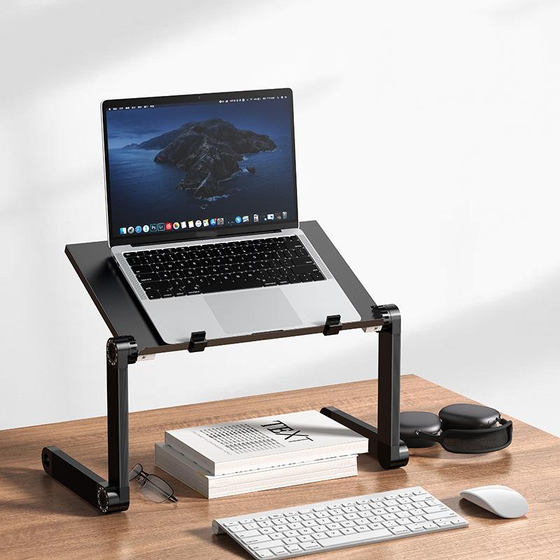 Portable Folding Laptop Desk With Adjustable Height And Storage-1915197638307876864