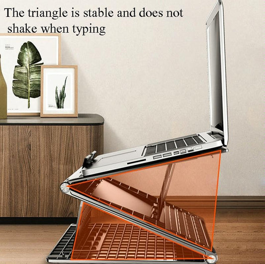 Portable Laptop Stand - Adjustable Height Foldable Heat Dissipation - Elegant Black-1915196830195519490
