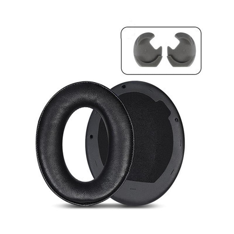 2 Leather Headset Earmuffs For Sony 1000Xm4 - Black Lambskin-1915197831459770368