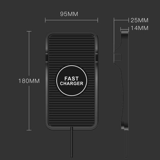 2-In-1 Non-Slip Wireless Charger For C7 Car Navigation - Black-1915196967961628674