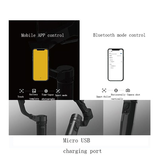 Smart Handheld Mobile Stabilizer - Anti-Shake - Black-1915196847757070338