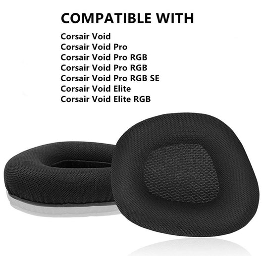 Pair Of Gray Earpads For Corsair Void Pro Elite-1915197806163922946