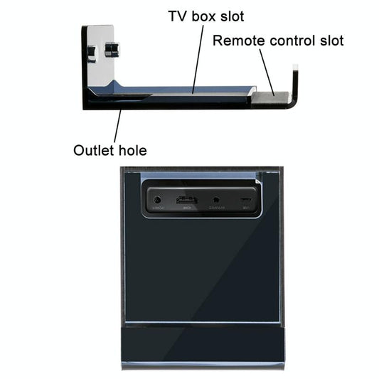 Wall Mount For Amazon Fire Tv - Half-Transparent Tea Black-1915196839871778818
