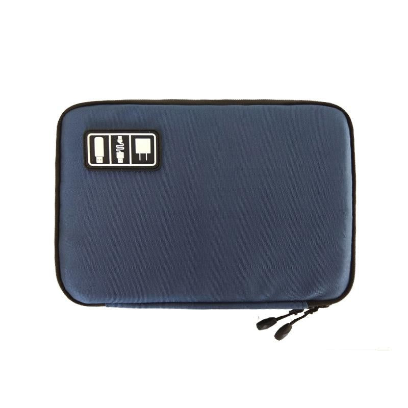 Portable Mobile Phone U Disk Storage Bag - Multifunctional Navy-1915197620553388038