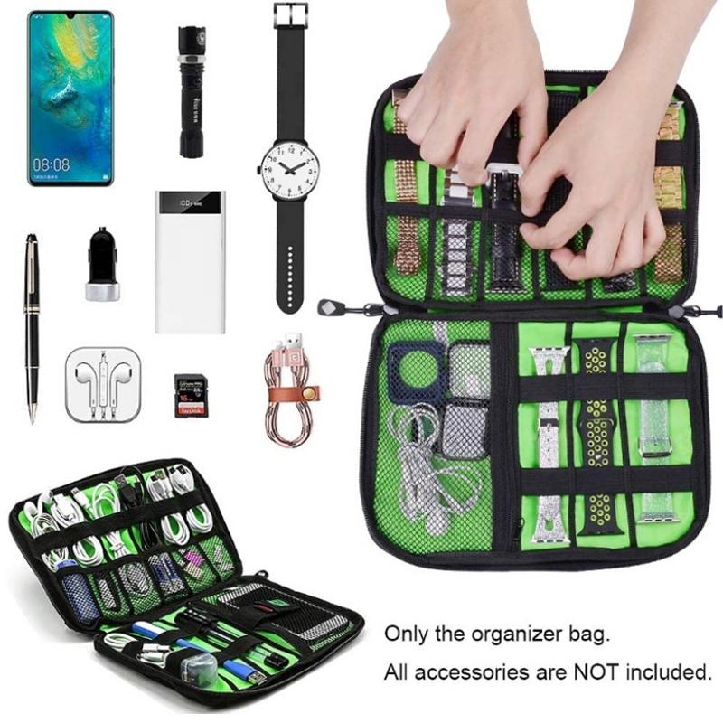 Portable Multifunctional U Disk Storage Bag For Mobile Phone Accessories - Yellow-1915198393056104452