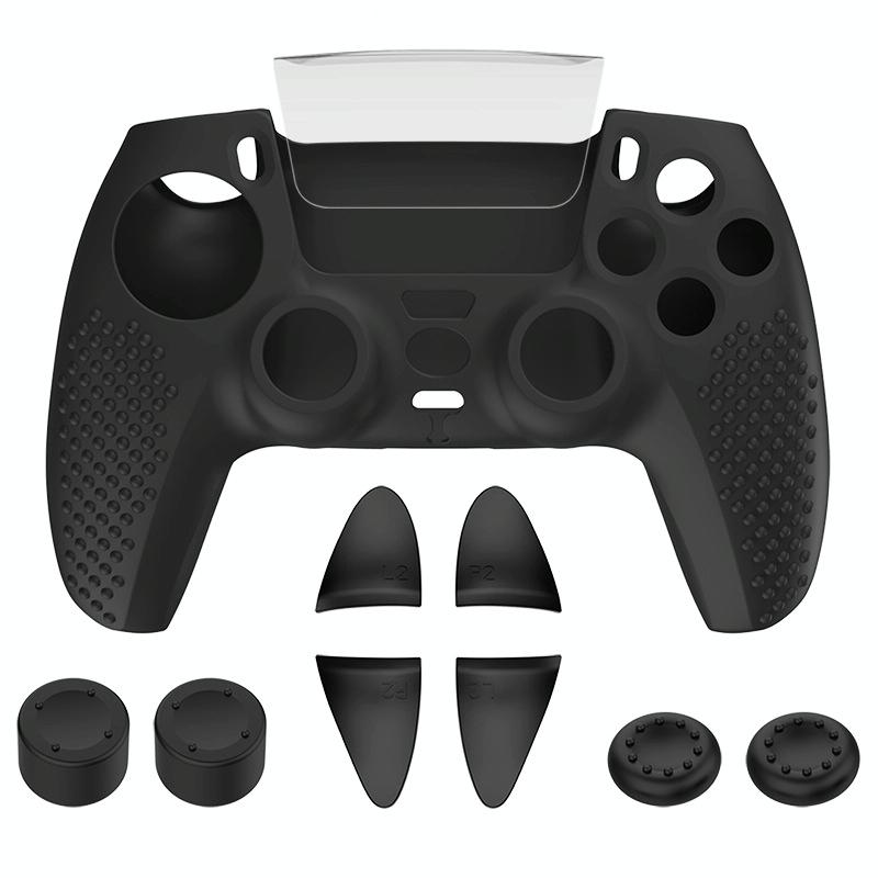 Black Polka Dot Silicone Joystick Cover For Ps5 Controller-1922443422086598656