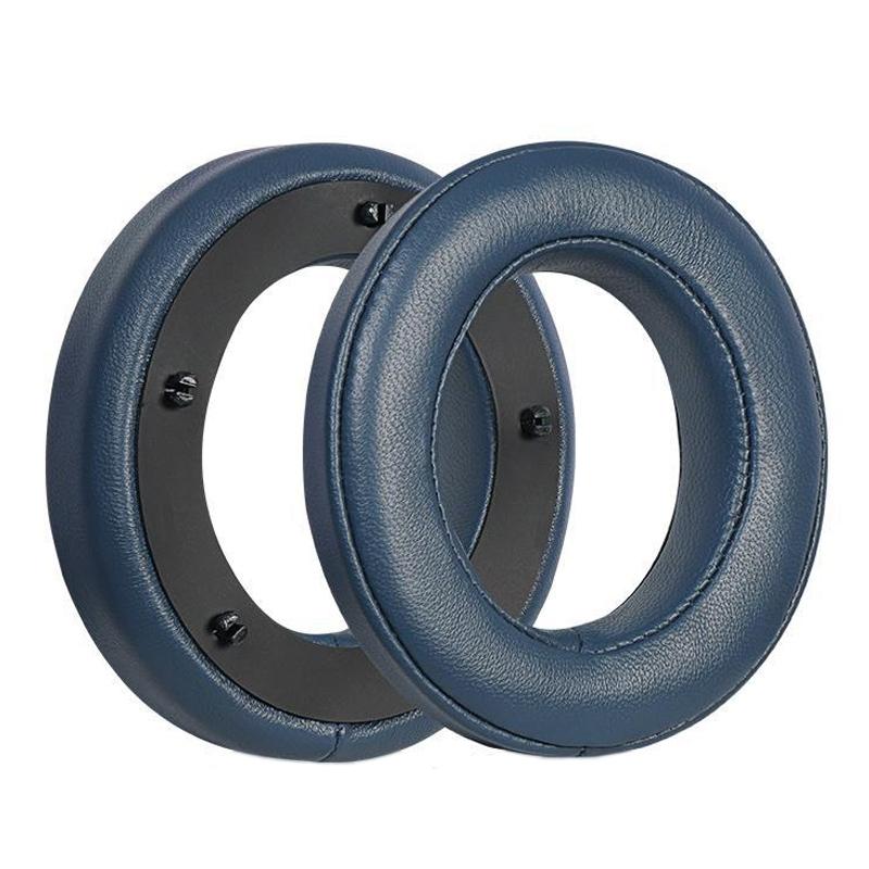 Breathable Leather Headset Cover For Focal Clear Mg Pro - Dark Blue 2 Pack-1915197613678923776