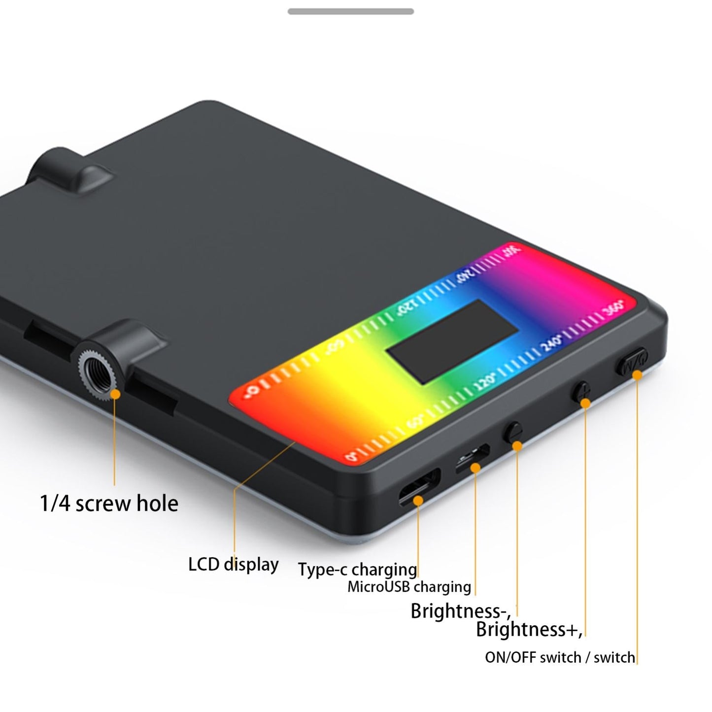 5W Mobile Phone Fill Light With Screen For Live Broadcast And Pocket Light-1915198359304540165