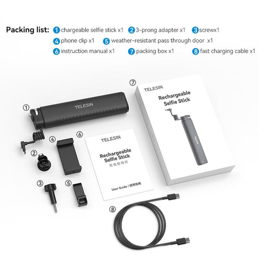 Sports Camera And Phone Selfie Stick With 10000Mah Power Bank-1915197572218228738