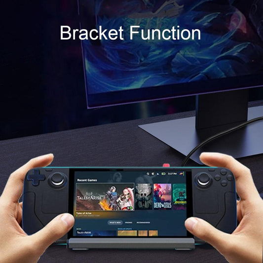 Steam Deck Charging Base Handheld Stand Charger Silver Gray-1915196946381934594