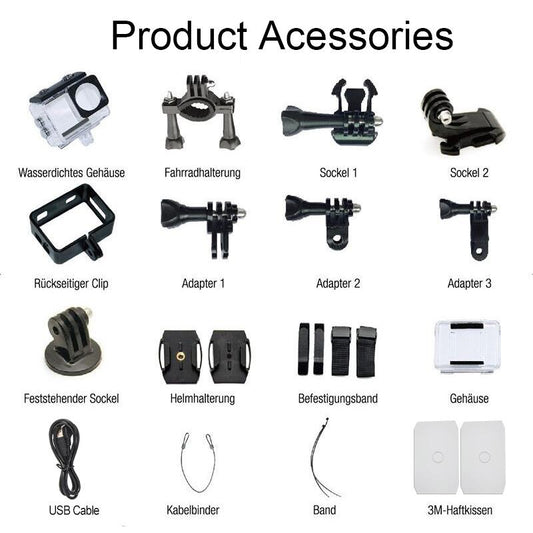 Outdoor Waterproof Dual Screen Wifi Sports Camera With Anti-Shake Hd Video-1915196866878902274