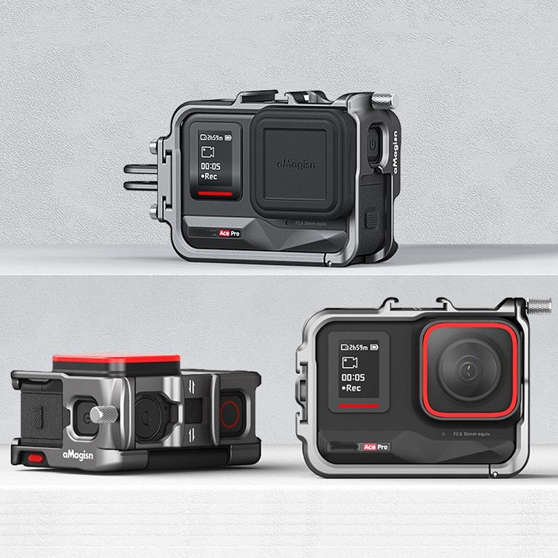 Metal Rabbit Cage Protective Frame For Insta360 Ace Pro / Ace Amagisn-1915197476332244992