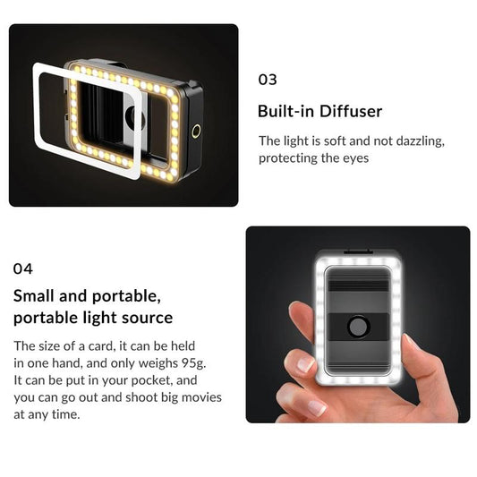 Universal Phone Clip With Multifunctional Fill Light - 1 / 4 & M17 M37 Thread Interface-1915198353189244930