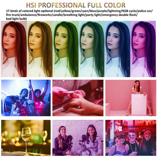 Foldable Rgb Fill Light With Phone Clip & Cold Shoe Interface-1915198275720450050