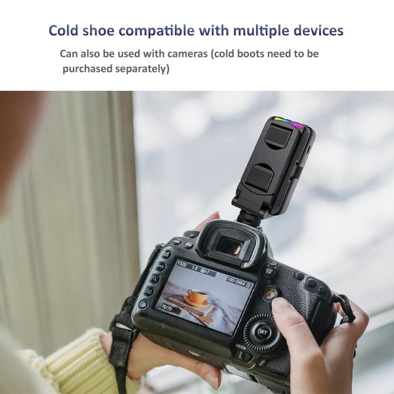 Foldable Rgb Fill Light With Phone Clip & Cold Shoe Interface-1915198275720450054