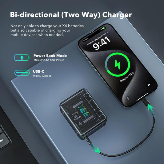 Smart Dual Charging Box For Insta360 X4 Camera-1922443396421652482