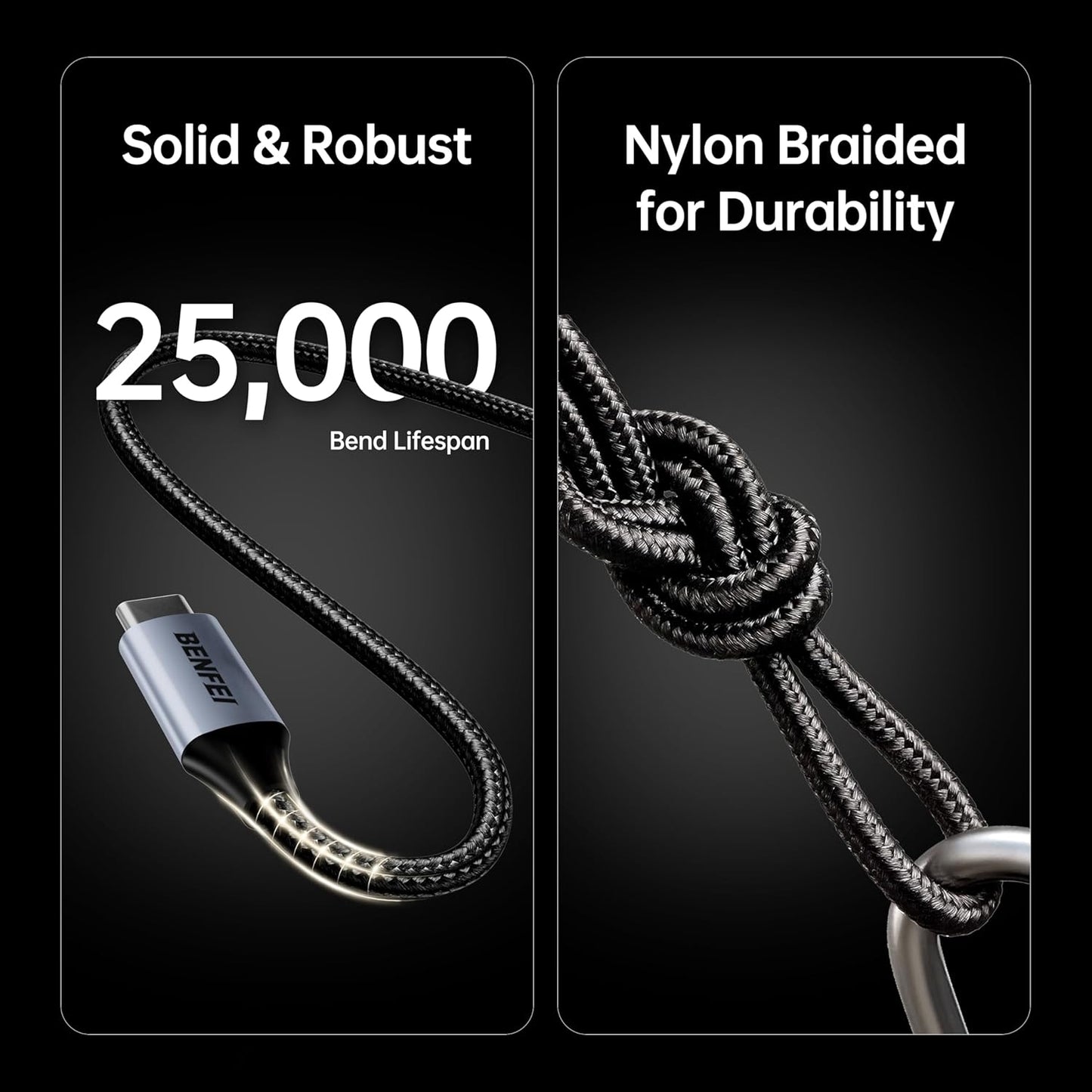 BENFEI 405GY-1.5M USB B to USB C Printer Cable, Nylon Braided, Premium Aluminium Alloy Case 1.5M