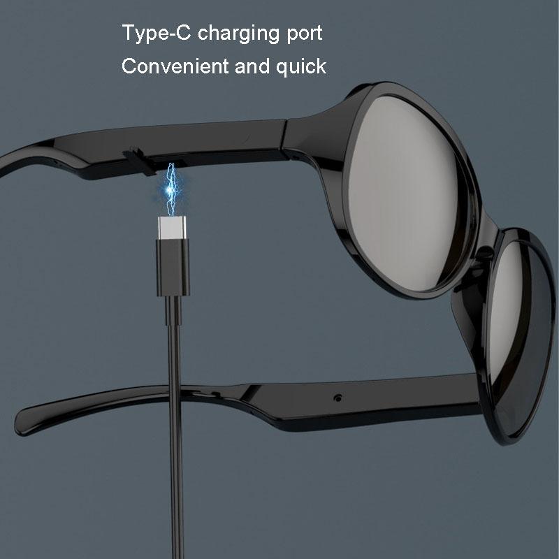 Bluetooth 5.3 Smart Sunglasses with Wireless Headset and Anti-glare Protection