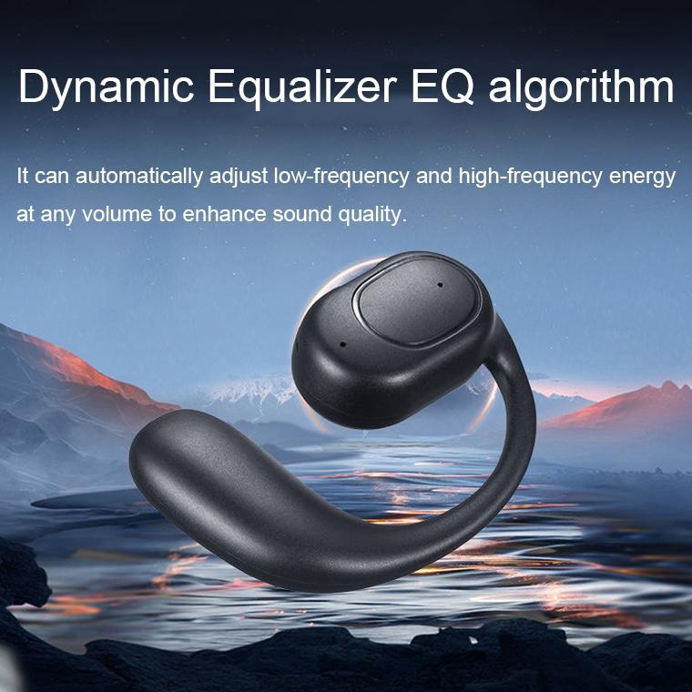 Wireless Bluetooth 5.2 Earphones with Noise Reduction Ear-mounted Design - White Without Accessories