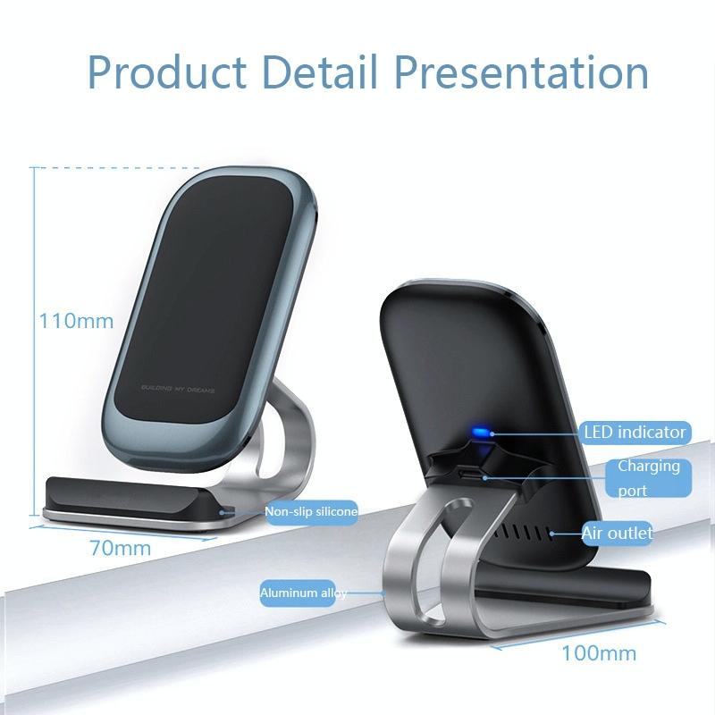 15W Multifunctional Wireless Charger With Stand Silver