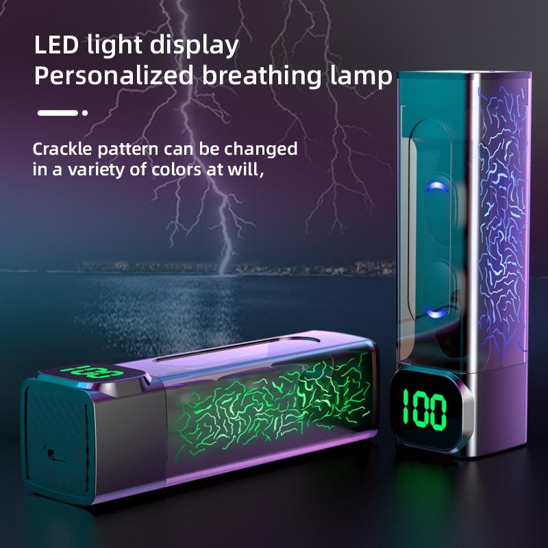 Intelligent Bluetooth Earphones with Digital Display - Colourful