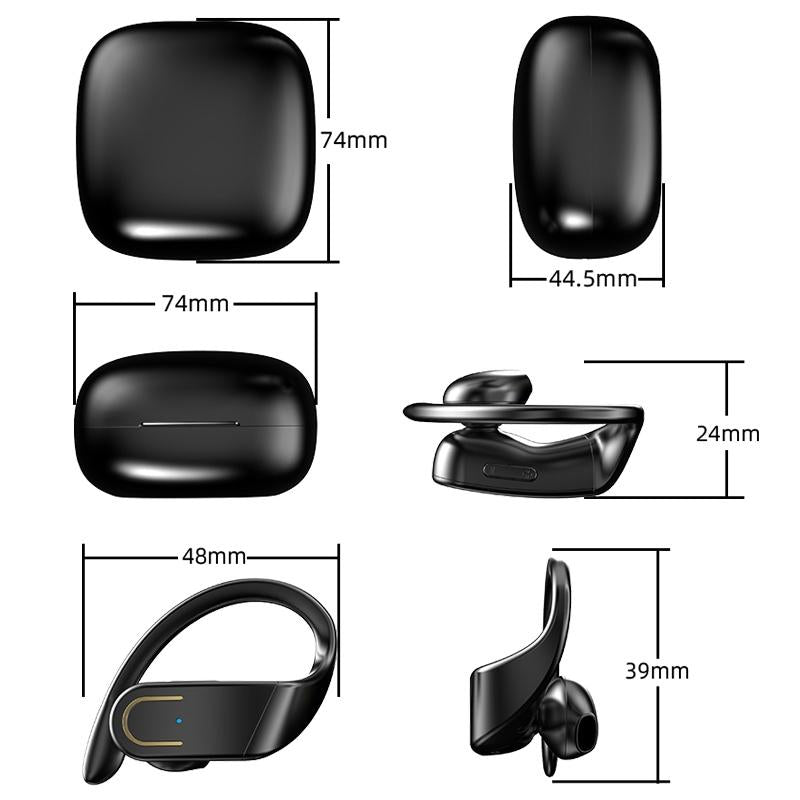 Wireless Bluetooth Earphones with Magnetic Charging Case & Digital Display
