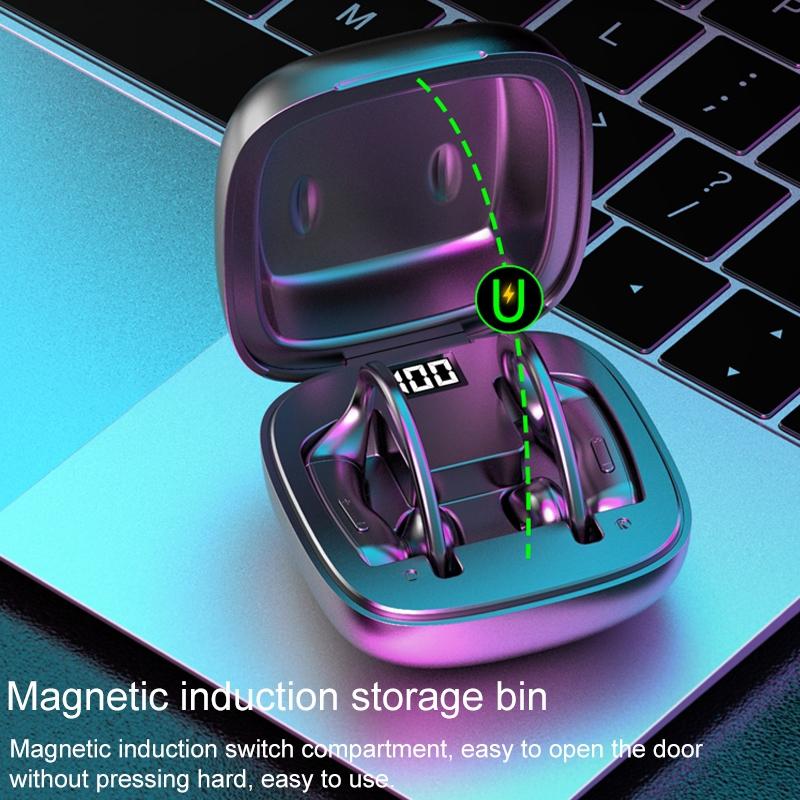 Wireless Bluetooth Earphones with Magnetic Charging Case & Digital Display