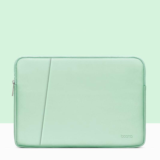 Double-Layer Leather Laptop Bag - Mint Green - Fits 13 / 13.3 / 14 Inch