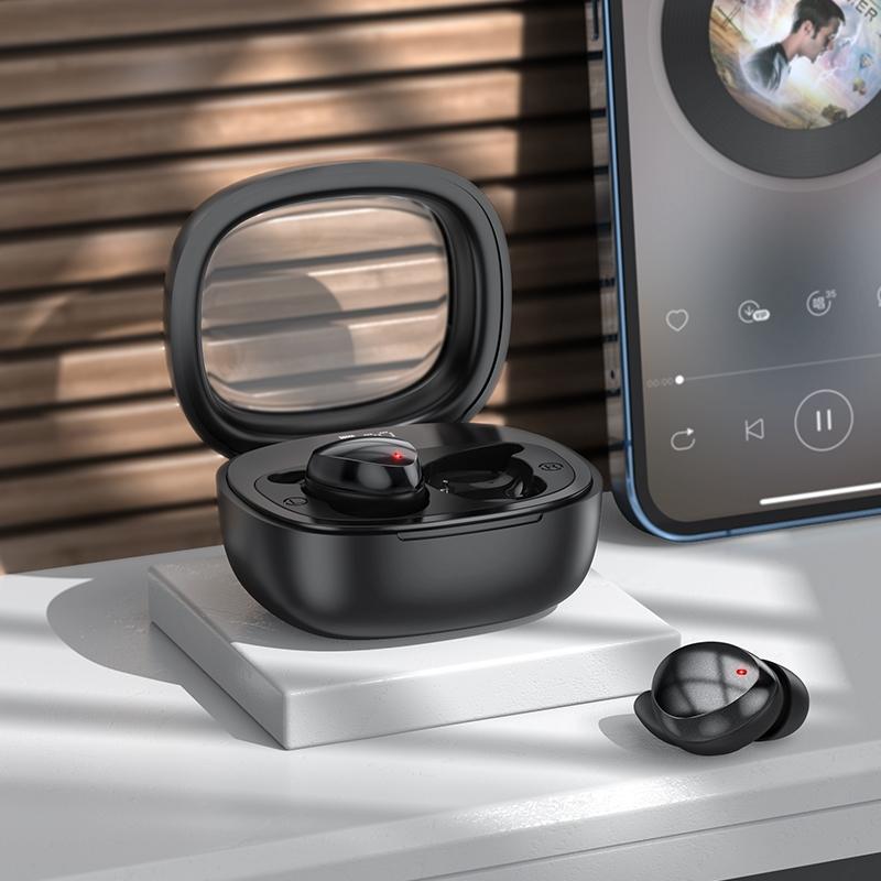 Wireless Sleep Earbuds by Hoco - True Bluetooth - Black