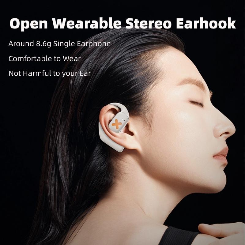 Wireless Earphones with App Control - Ear-mounted - White