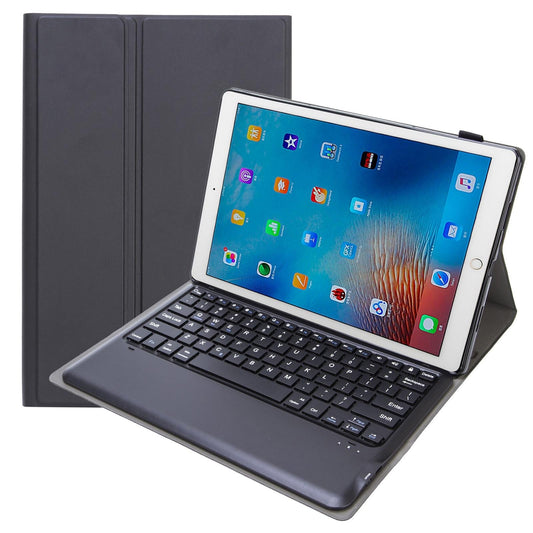 Detachable Bluetooth Keyboard Leather Case For Ipad Pro 12.9 With Tpu Bracket - Black