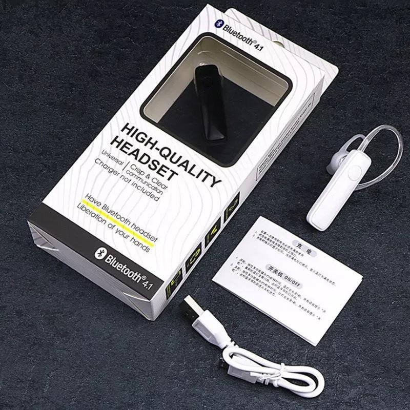 Wireless Bluetooth Earphone - M165 Car Ear Hanging Type - Black