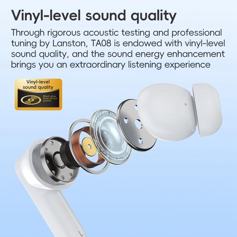 Wireless Active Noise-cancelling Earbuds - White