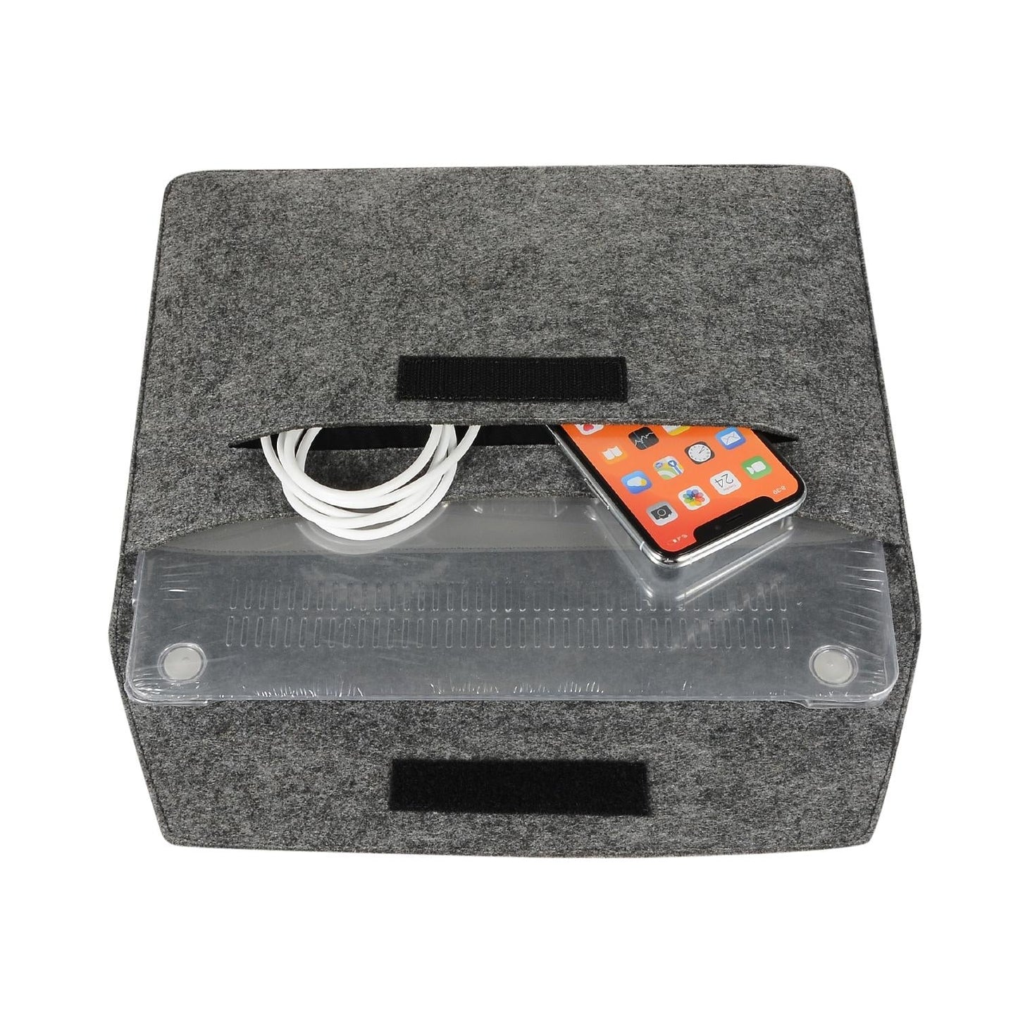 12 Inch Felt Liner Computer Bag for Notebook Protection - Black