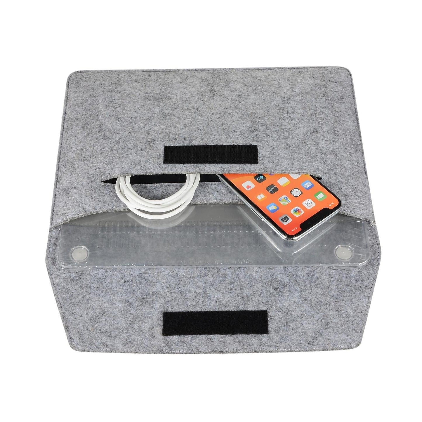 12 Inch Felt Liner Computer Bag for Notebook Protection - Black